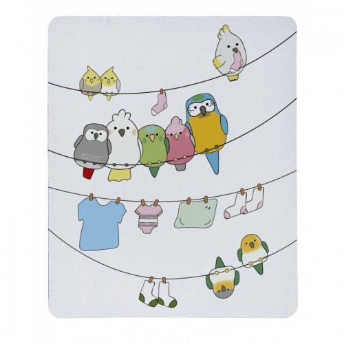 Mouse pad com papagaios, cores sortidas