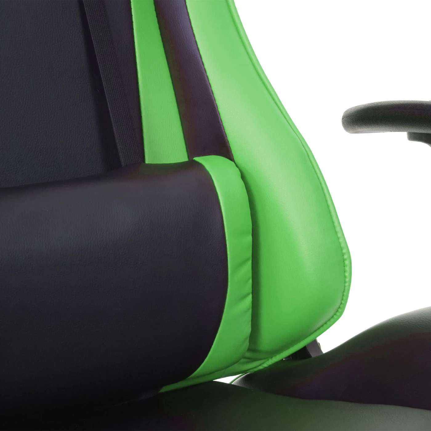 Bürostuhl MCW-D25, Schreibtischstuhl Gamingstuhl Chefsessel Bürosessel, 150kg belastbar Kunstleder ~ schwarz/grün
