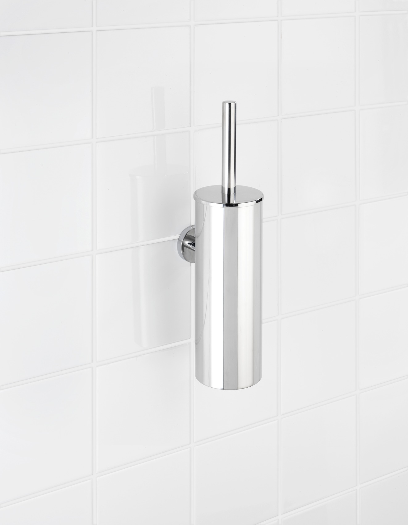 Wenko Bosio toiletborstelhouder hoog model RVS glanzend