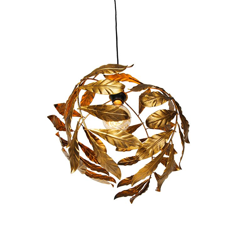 Vintage hanglamp antiek goud 40 cm - Linden