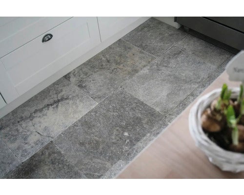 Travertin vloertegel Genua Romeins patroon 1,2 cm, getrommeld oppervlak en randen
