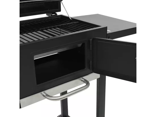 Gril de barbecue au charbon de bois et étagère inférieure Noir