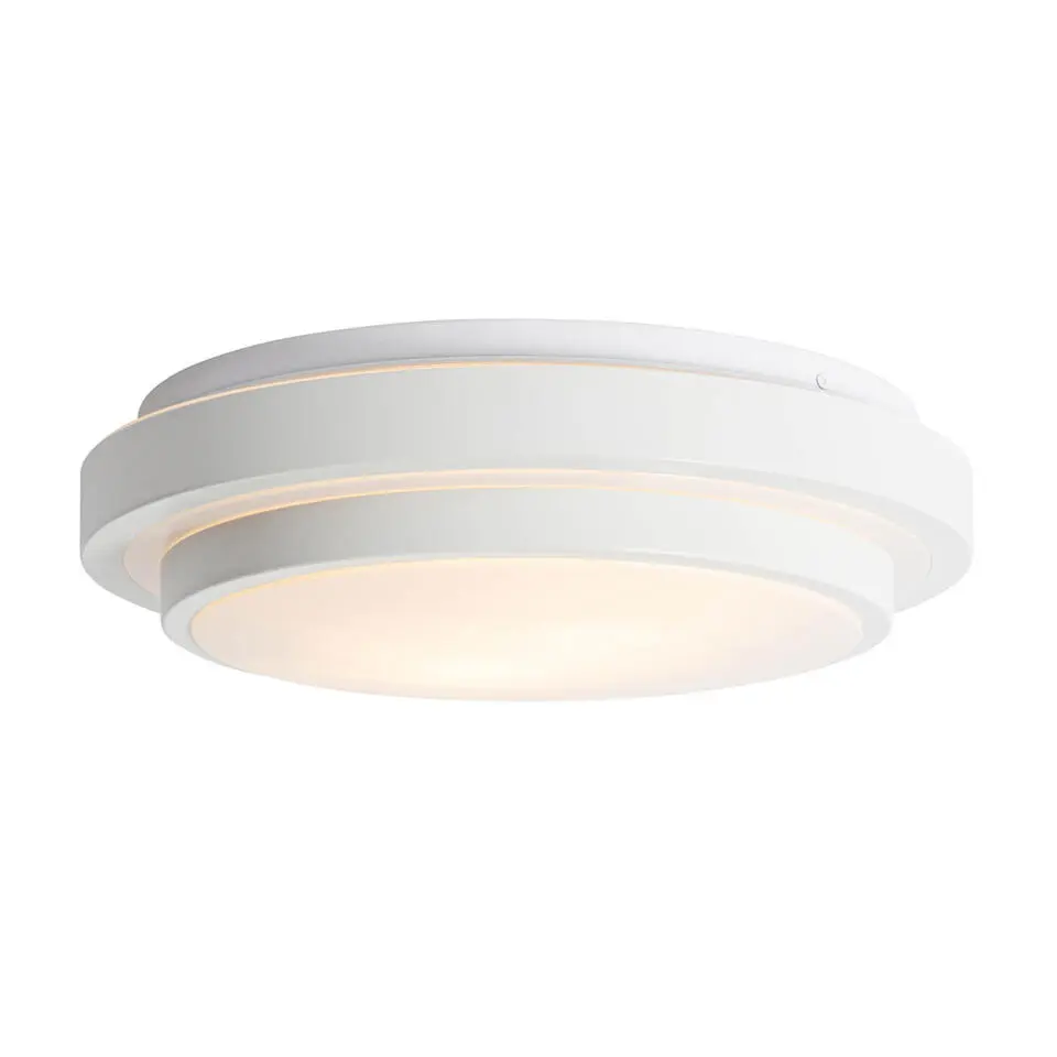Qazqa plafondlampen buiten walden wit e27