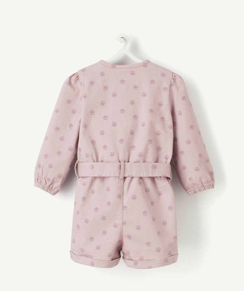 COMBISHORT BÉBÉ FILLE EN JEAN PARME AVEC MOTIFS