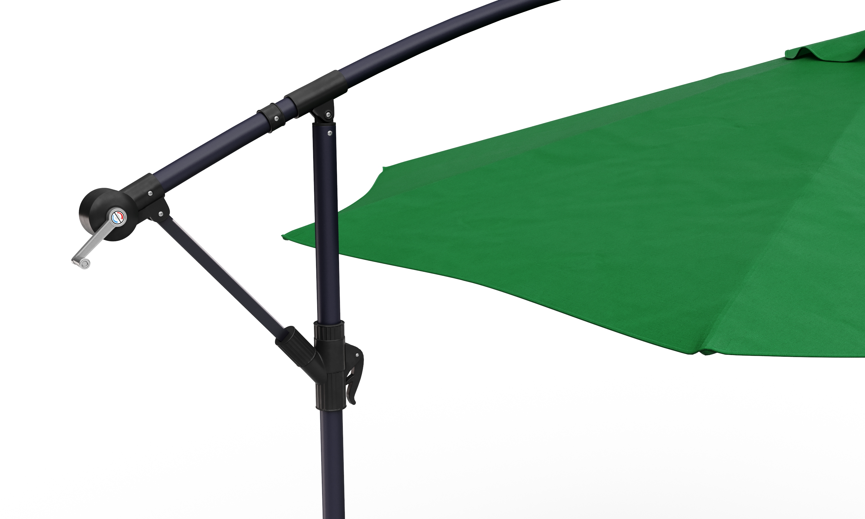 Sonnenschirm Ampelschirm BAY mit LED 350 cm grün