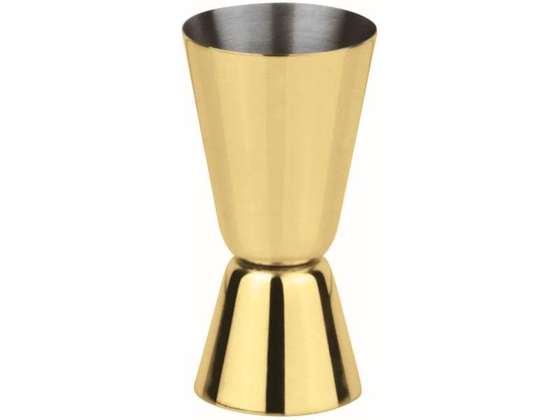 Paderno Cocktail-Doppelmass 40/20 ml, Gold Cocktail-Messbecher
