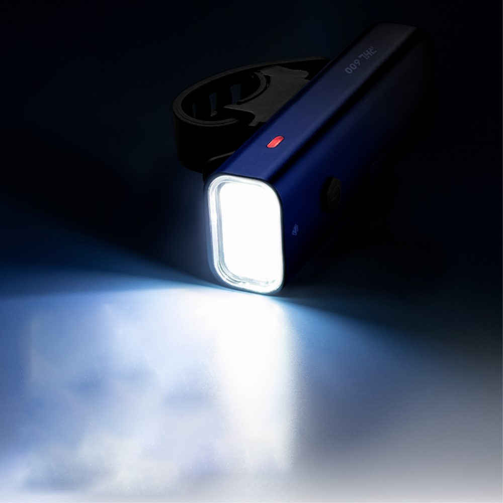 USB Velo LED Licht Fahrrad Frontlicht (600 Lumen) mit Akku Spritzwasserfest IPX6 - Schwarz