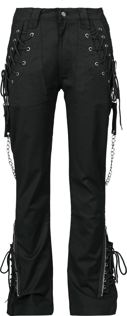 Grace - Pantalon avec crânes & laçages | Gothicana by EMP Pantalon en toile