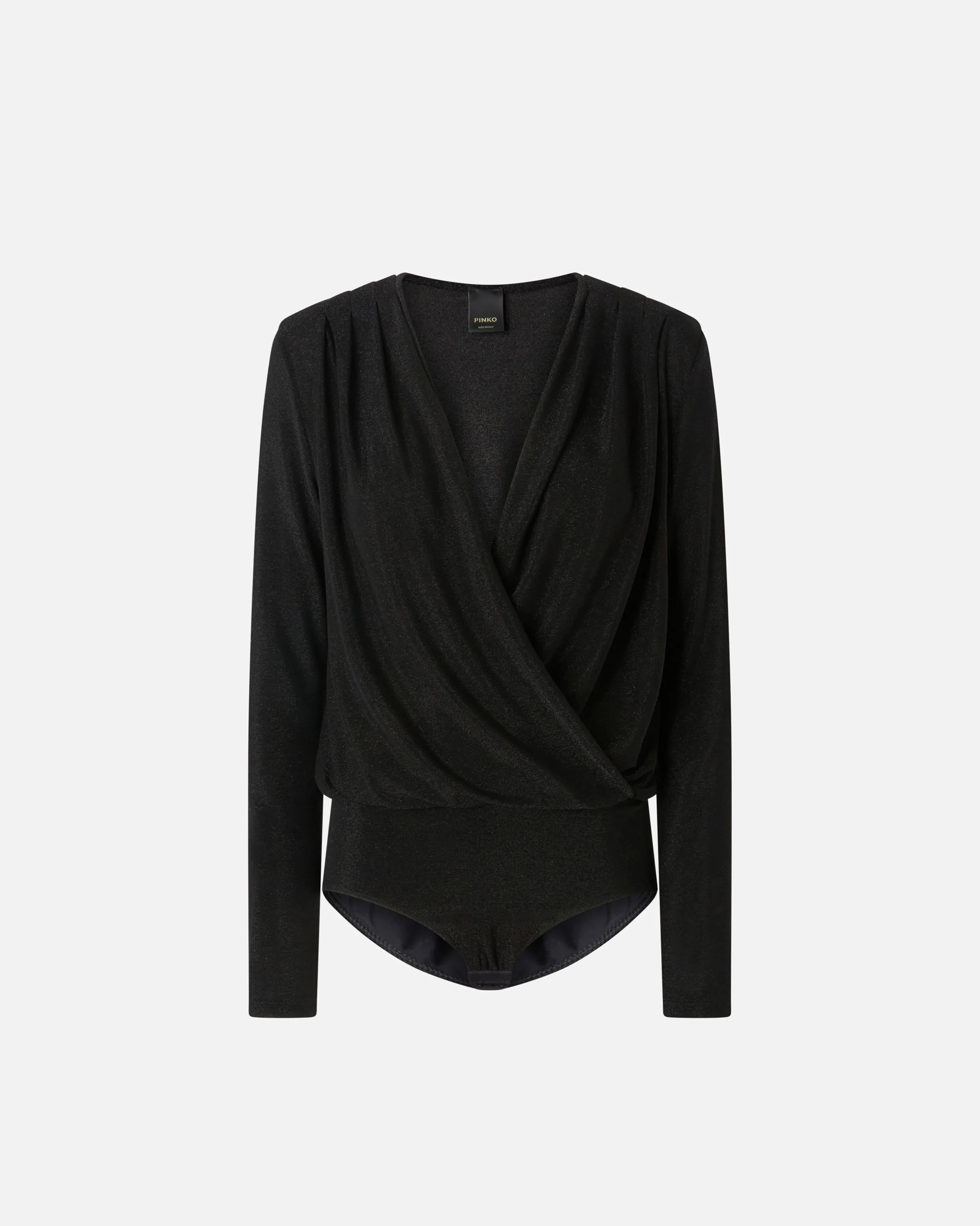 Body drapé lurex métallisée | Noir