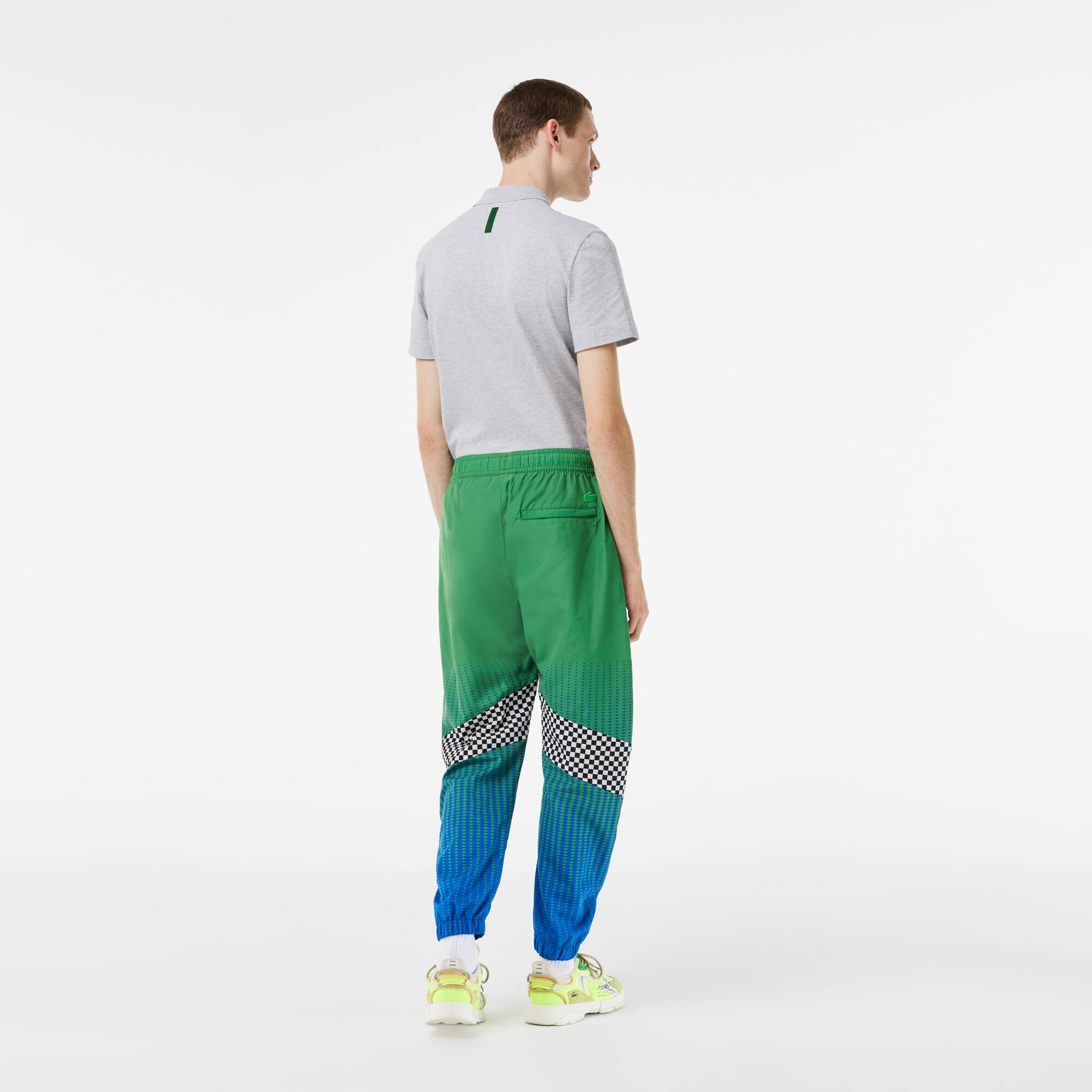 Herren LACOSTE Hose mit Ombré-Schachbrettmuster Trainingshosen - Grün - Lacoste - Herren