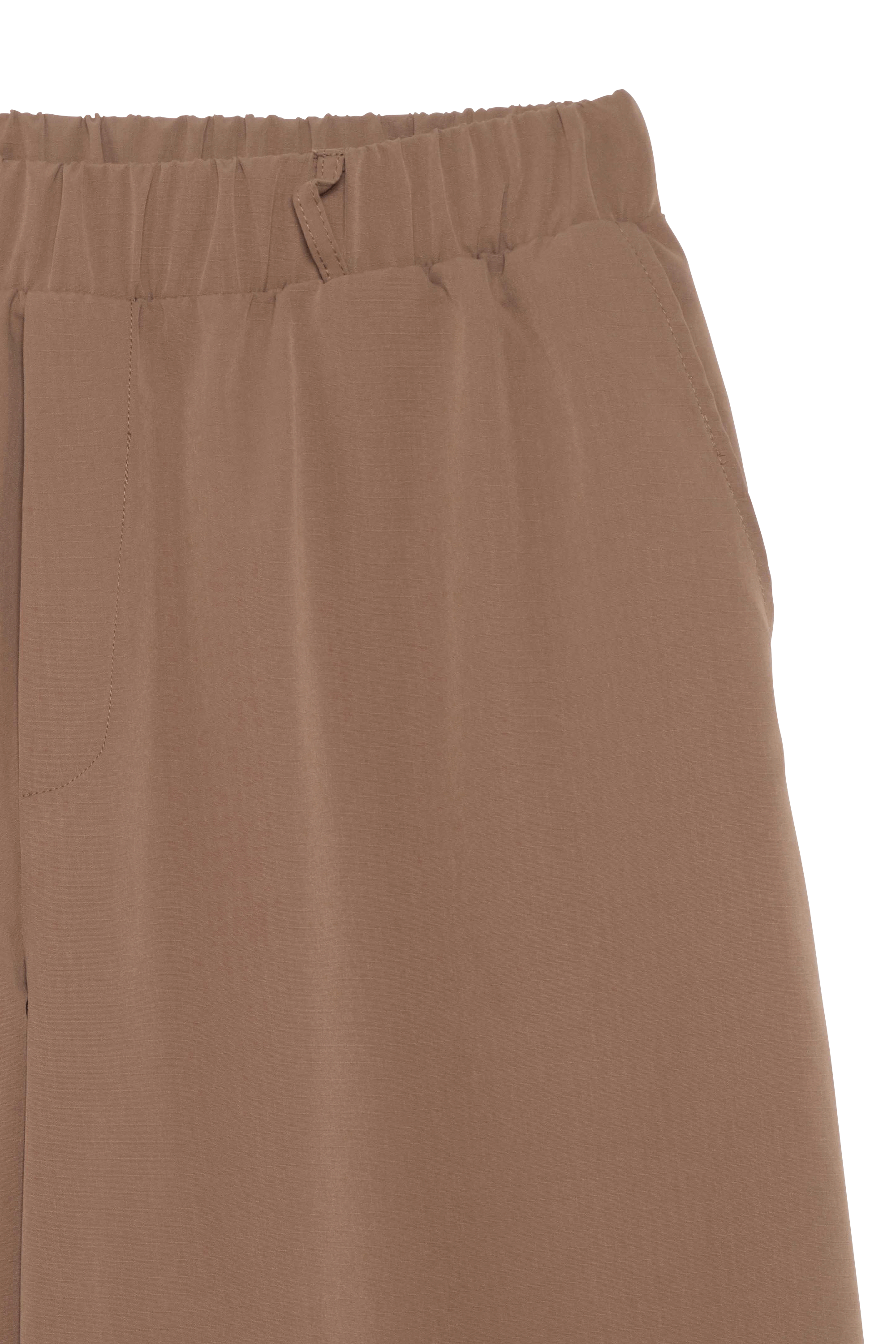 NOISY MAY Pantalon NMROY HW WIDE LEG PANTS WVN LAB Marron
