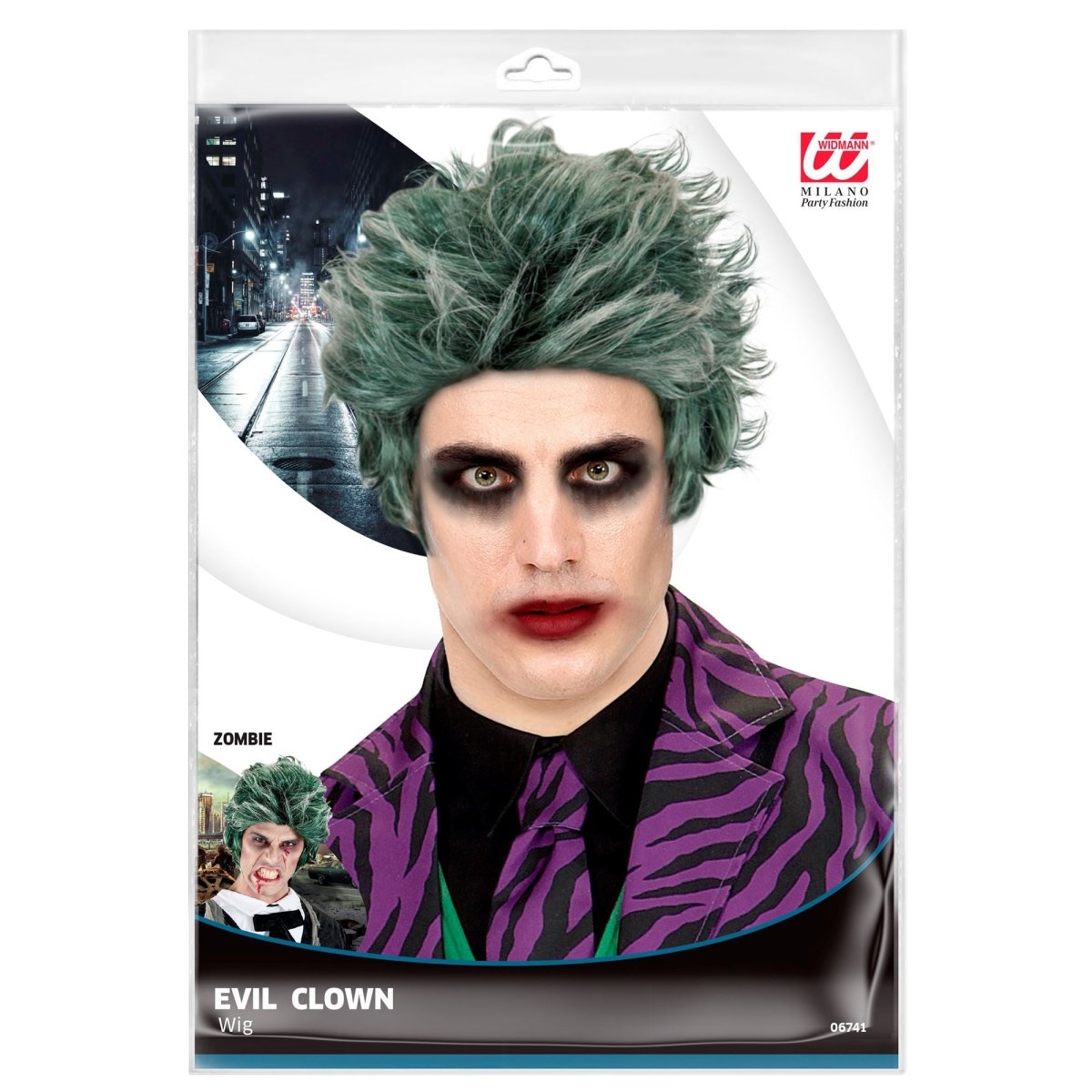 Halloween Pruik Groen Zombie