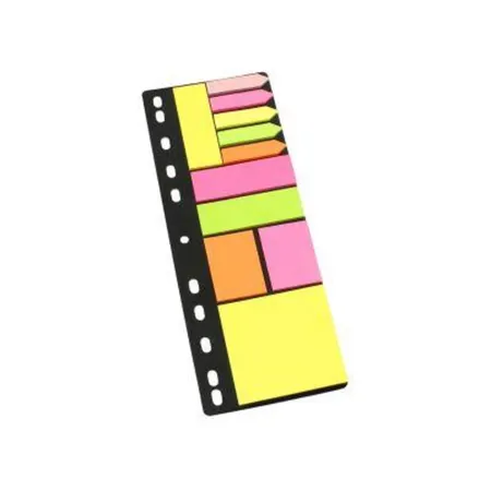 Haftnotizen mit DIN A4 Abheftstreifen, 11 x 25 Blatt