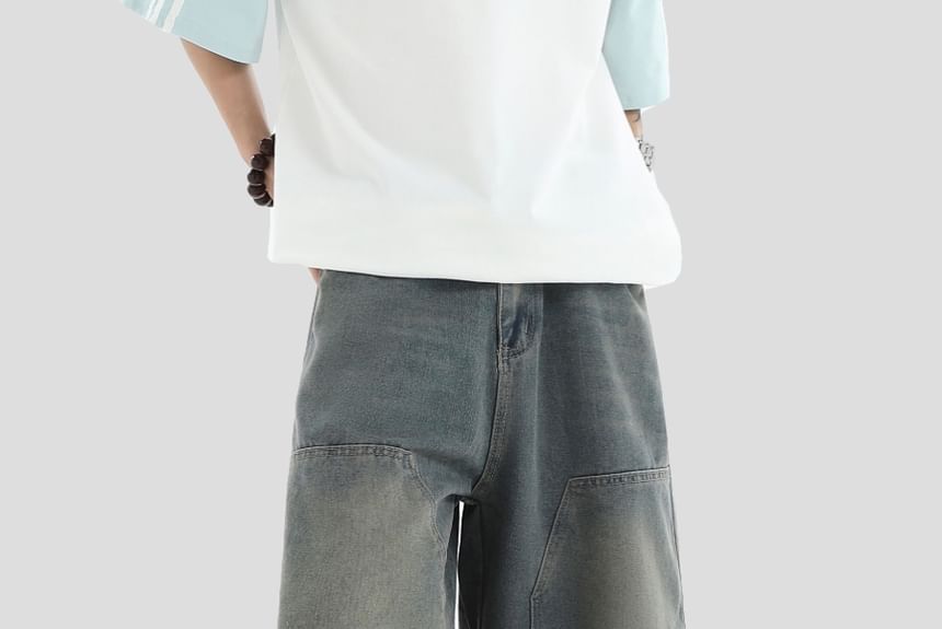Banash - Wijde denim shorts