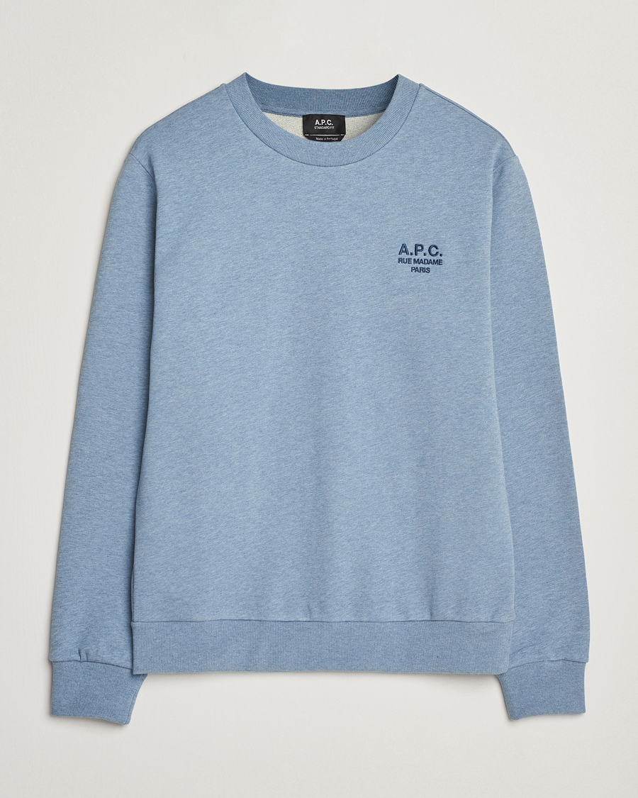 A.P.C. Rue Madame Sweatshirt Blue Melange/Navy