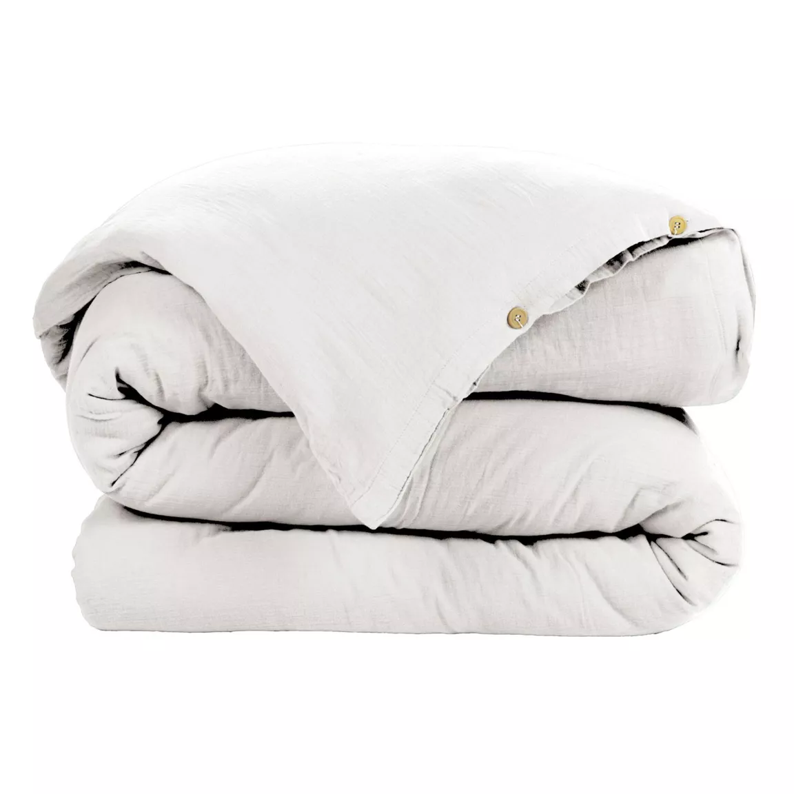 Housse de couette gaze de coton (140 x 200 cm) Gaïa Blanc chantilly