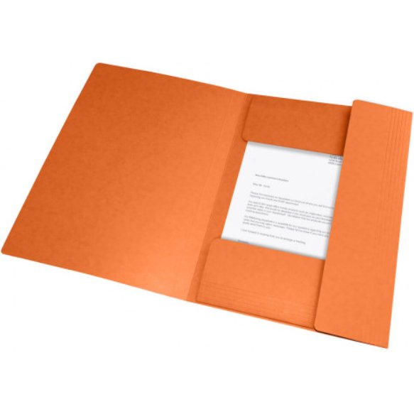 Chemise Oxford Top File + A4 avec élastique couverture carte orange