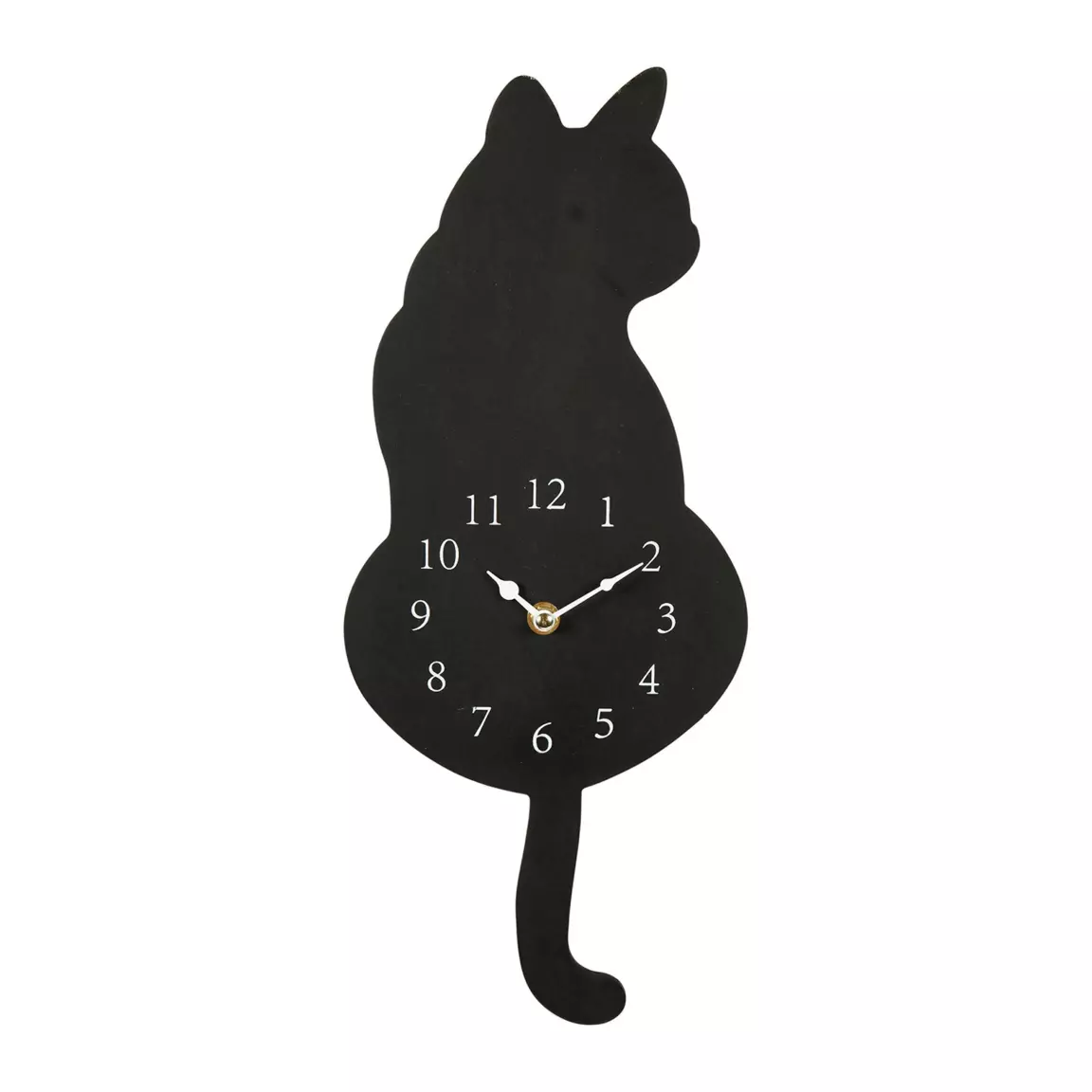 Horloge murale déco (H40 cm) Chat Noir