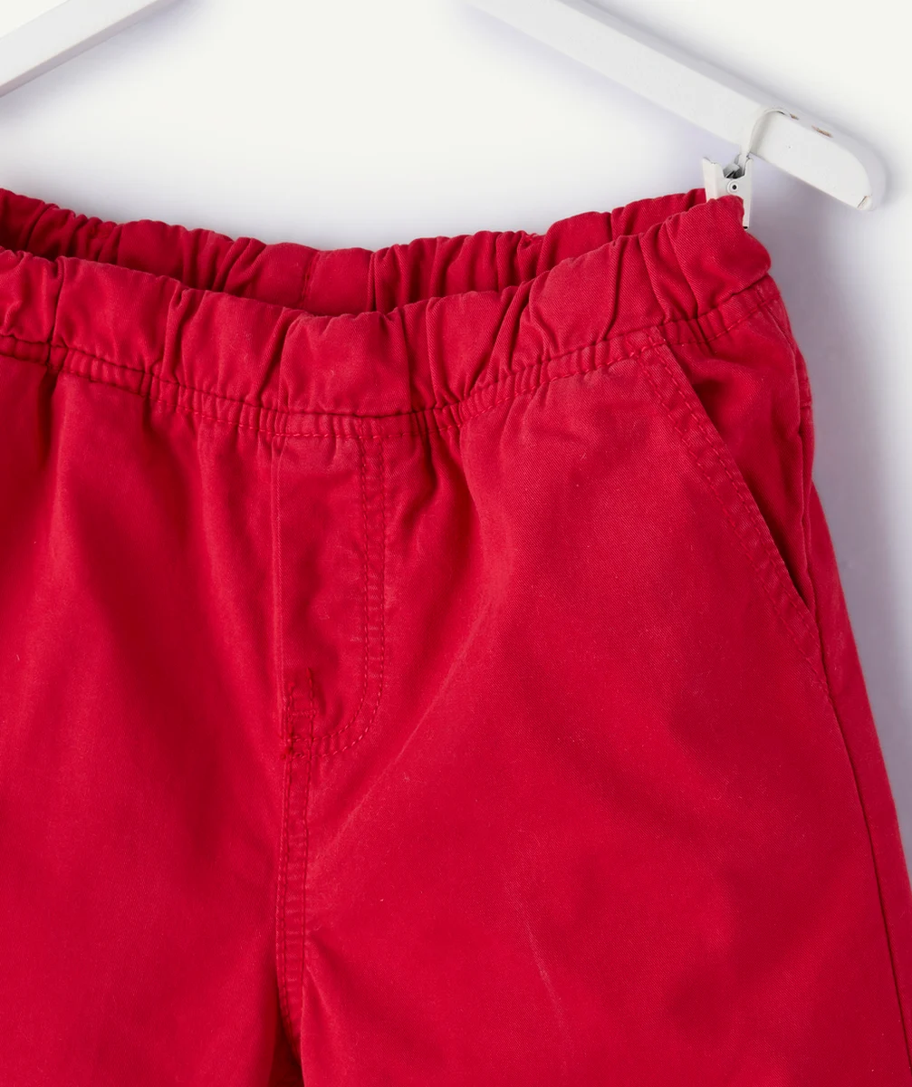bermuda droit garçon rouge