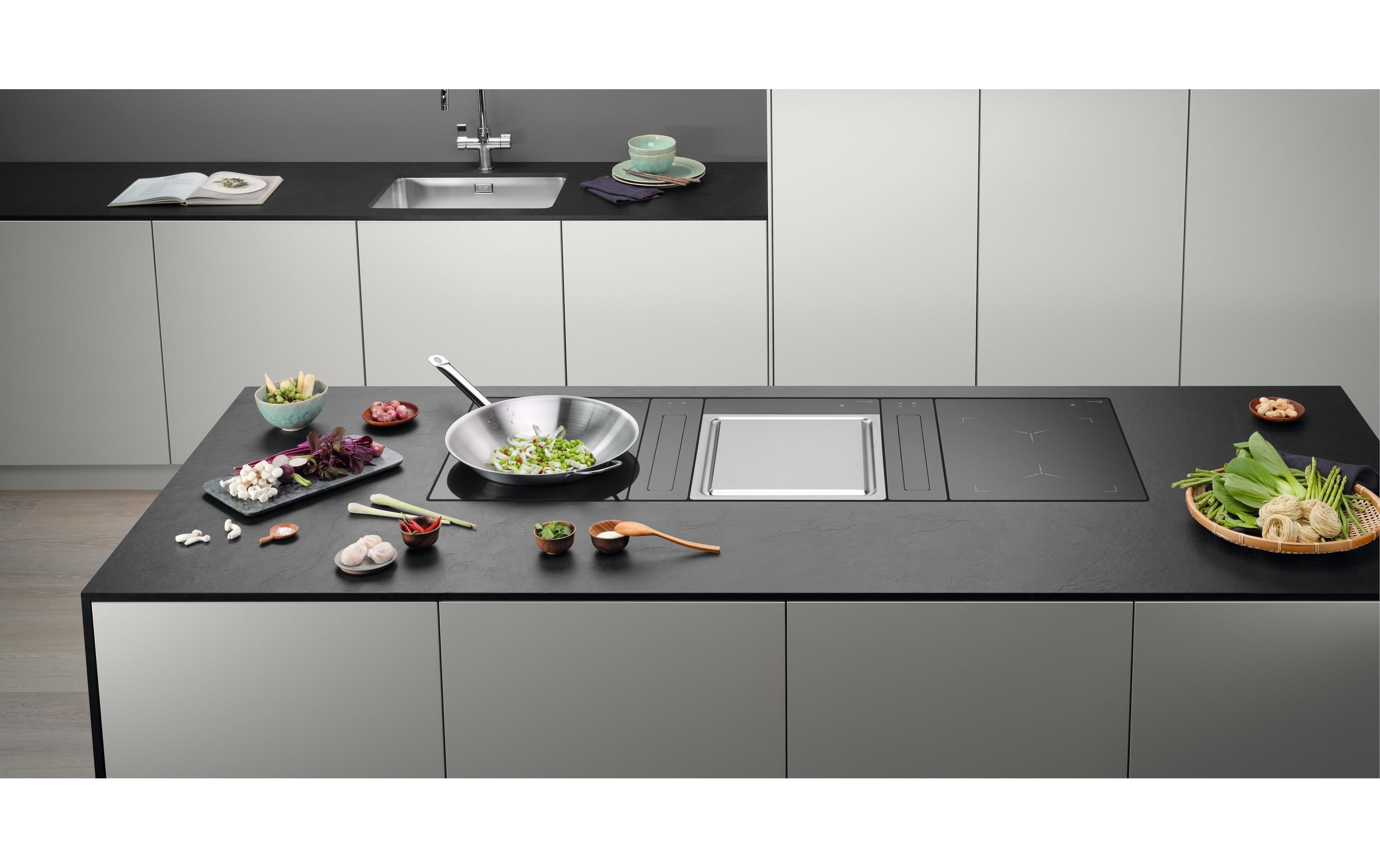 Induktionskochfeld WOK38TSILO für Wok Pfannen<br>ProfiLine Kochfeld-Modul, 38 cm