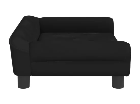 Canapé pour enfants noir 70x45x26 cm velours