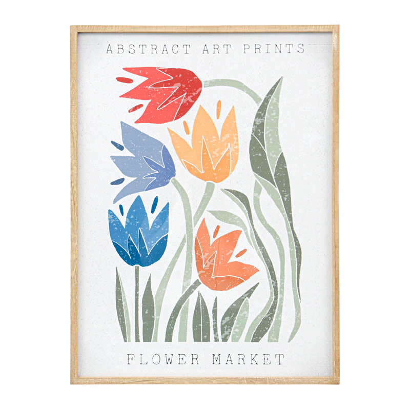 Toile encadrée 'Flower Market' tulipes