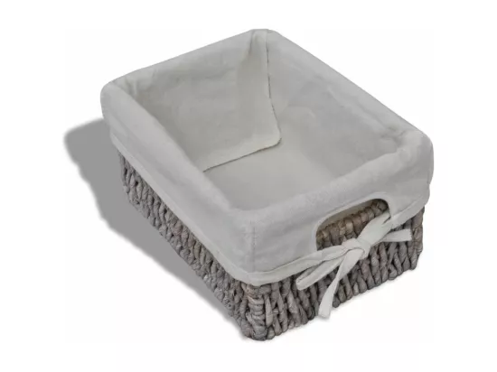 Étagère de rangement Bois Marron 3 paniers en tissage