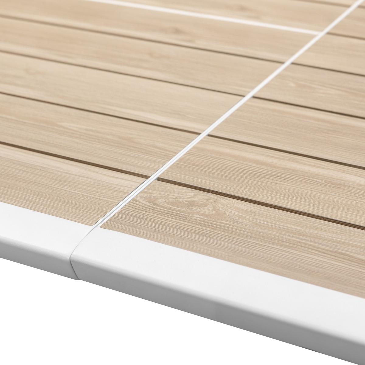 TABLE PAVANE EXTENSIBLE ALUMINIUM LIN 12 PLACES