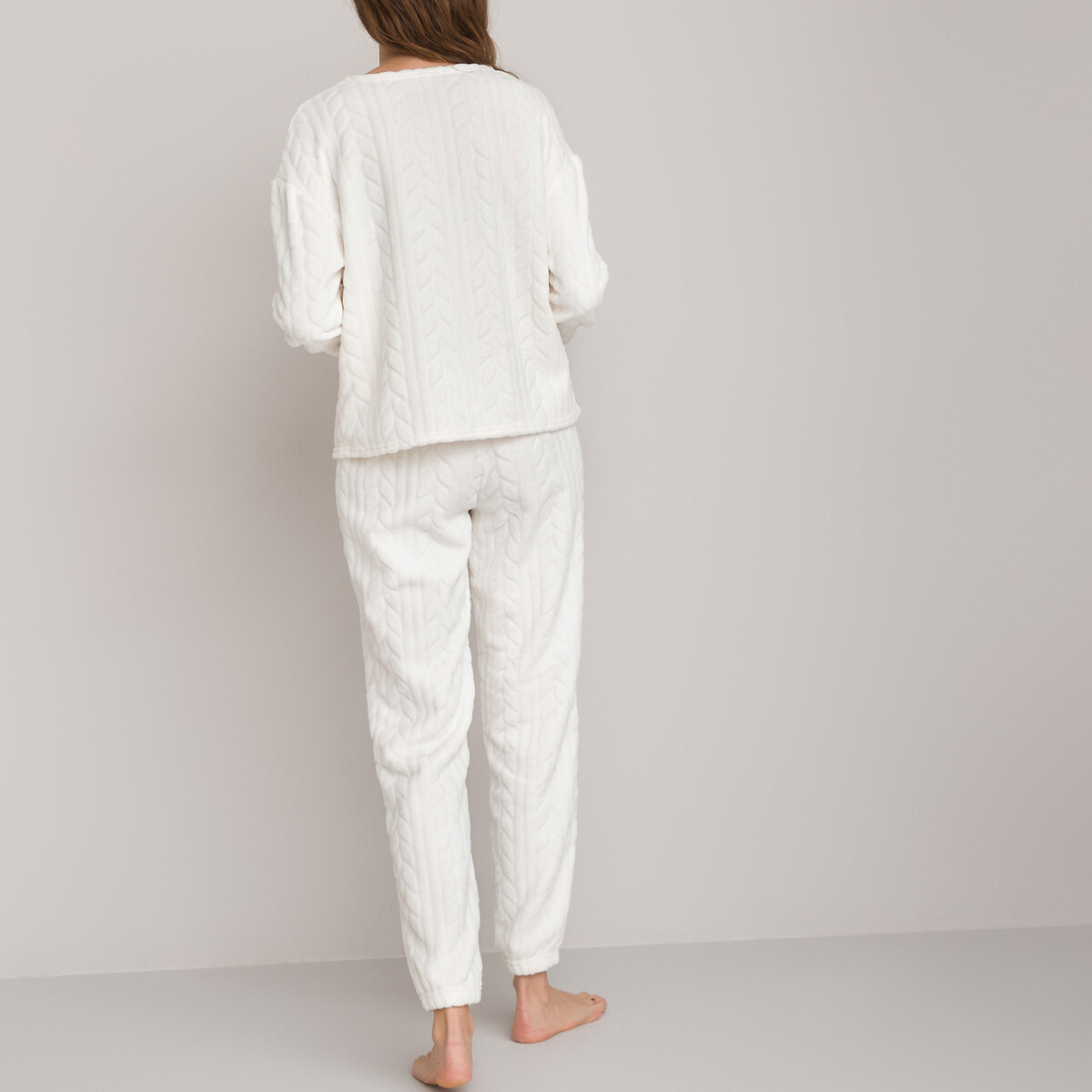 SO'HOME<br>Pijama em fleece tricot, efeito kabel