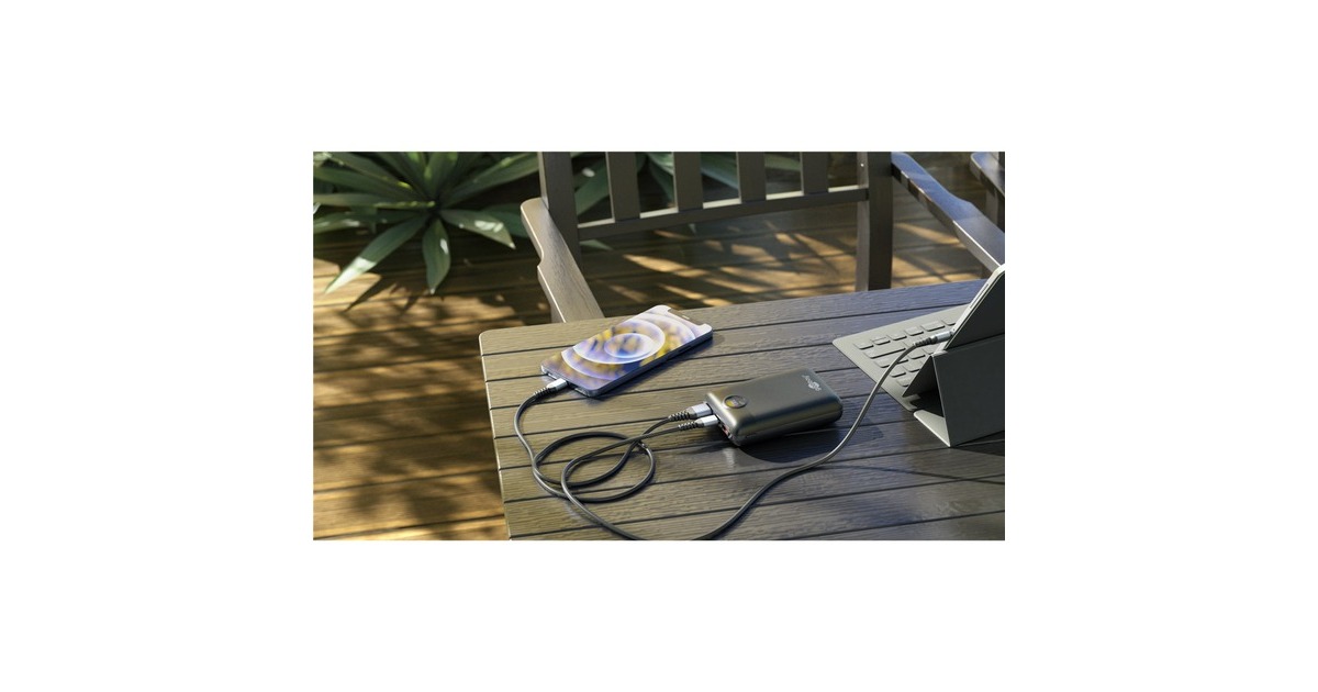 goobayPower Bank Compact 20.000 mAh  powerbank  (Zwart, 20 Ah, 1x USB-A, 1x USB-C, Power Delivery, Quick Charge)