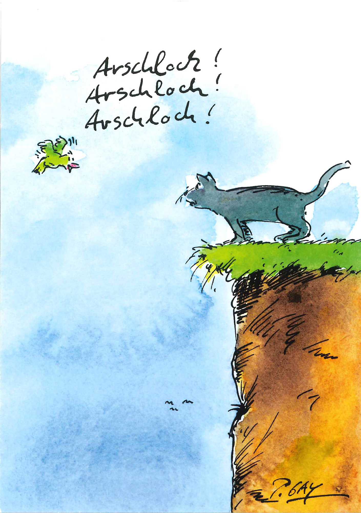 Postkarte 'Arschloch' günstig bestellen
