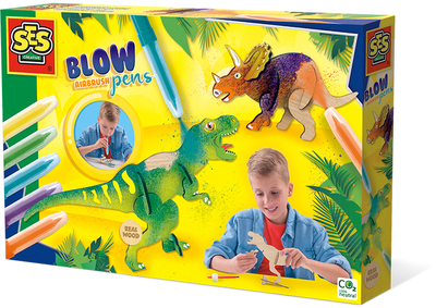 SES Creative Blow Airbrush-tusj Dinosaurer