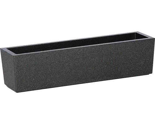 Bloempot 78 x 19,7 x 19,5 cm, zwart kunststof