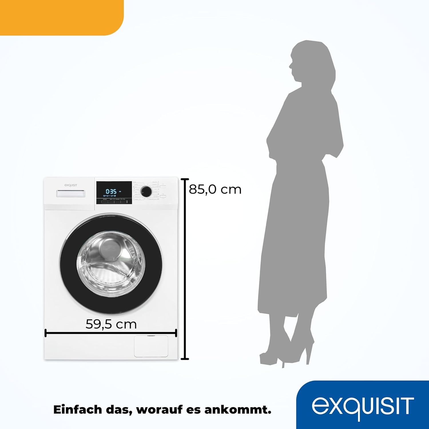 Exquisit Waschmaschine WA9214-340A weiss | 9 kg Fassungsvermögen | Energieeffizienzklasse A | 16 Waschprogramme | Kindersicherung | Startzeitvorwahl