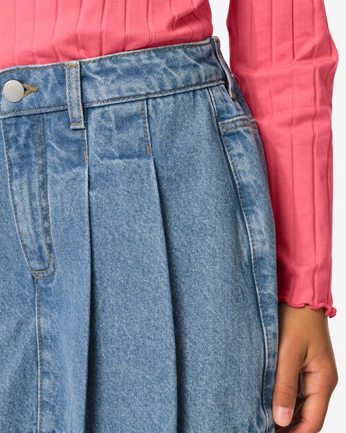 jupe-culotte enfant avec plis bleu moyen