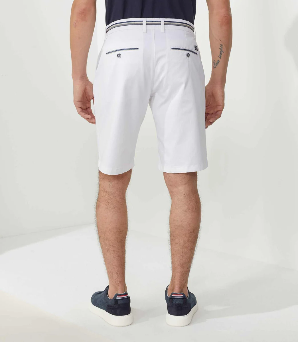 Bermuda tape fantaisie blanc 