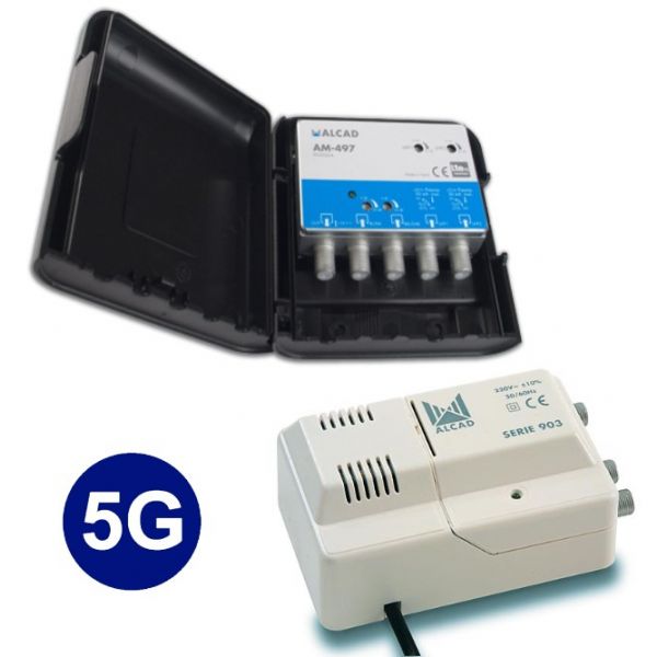 Kit Amplificador Alcad 3ENT/1S 700MHz 5G - BO497