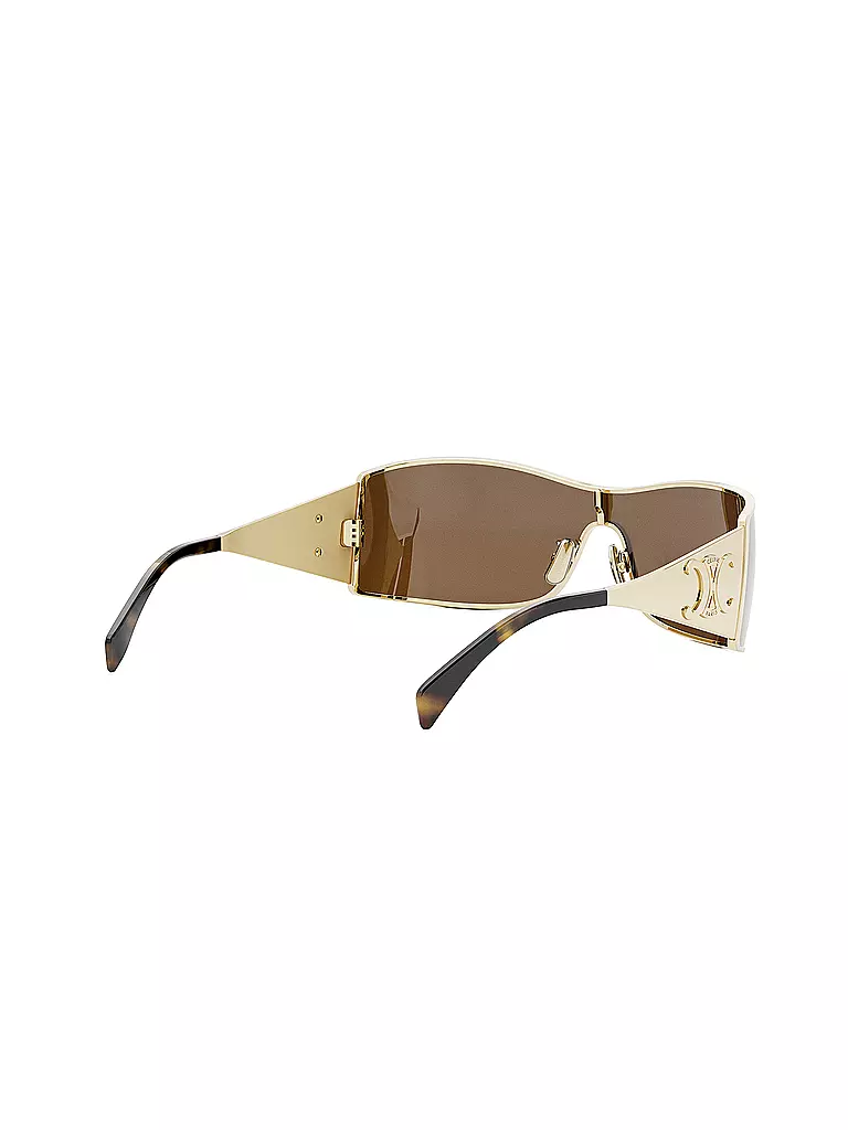 CELINE Maxi Metal Triomphe goldene Mask Sonnenbrille gold