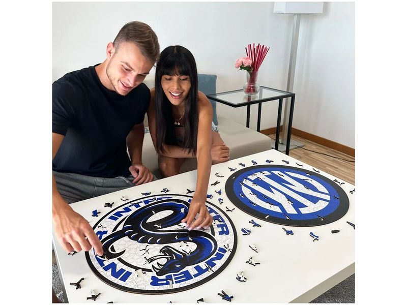Iconic Puzzle FC Inter Mailand – Logo mit Schlange Holzpuzzle Grösse M