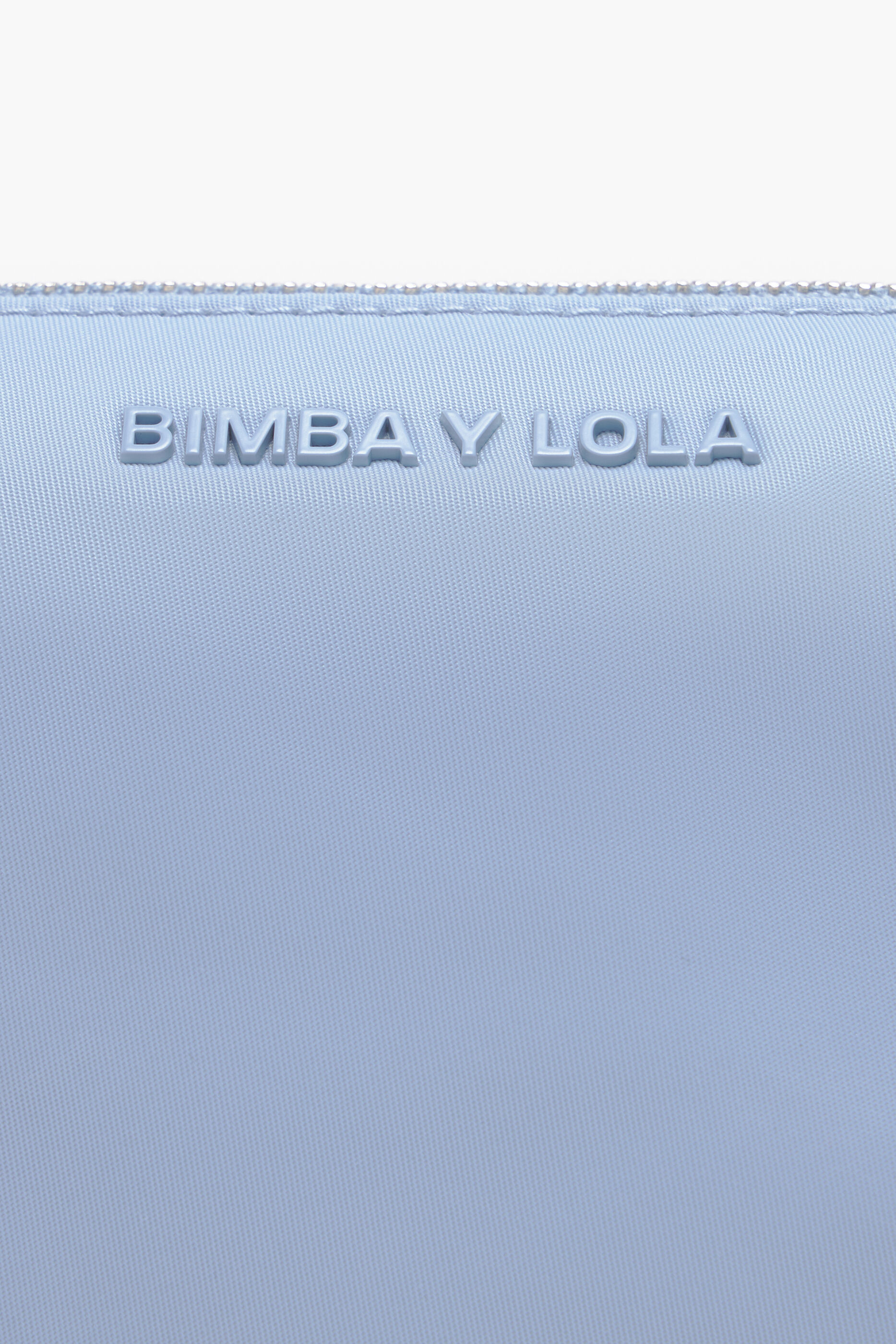 Nécessaire trapezoidal de nylon azul, tamanho P
