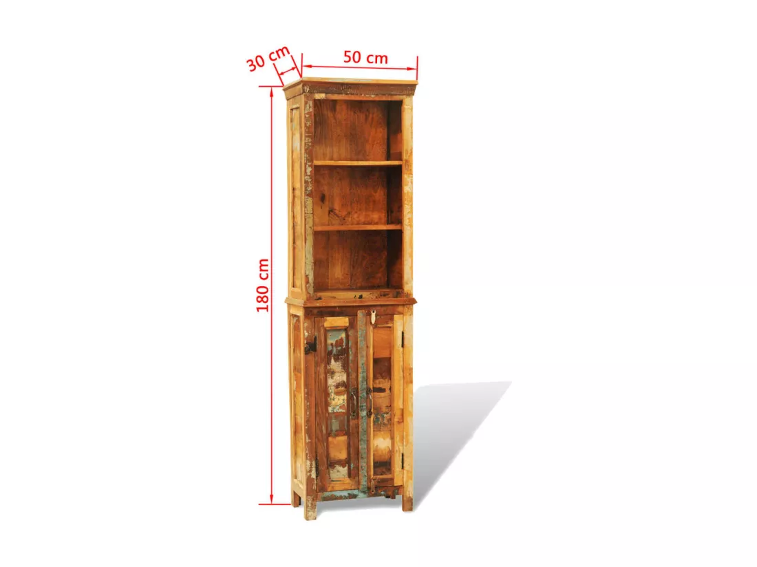 Bibliothèque Bois massif de récupération Vintage