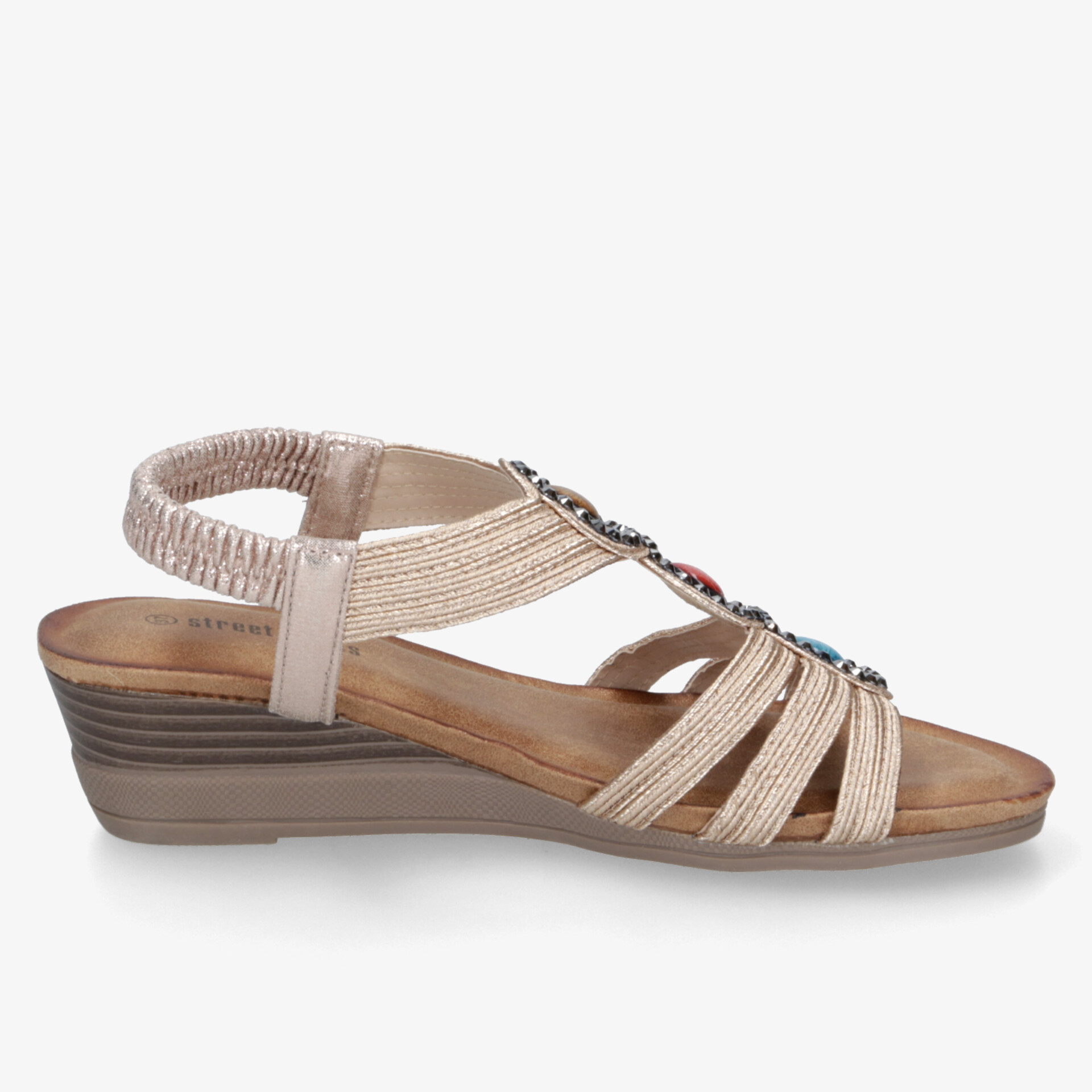 street shoes Damen Keilsandalen gold
