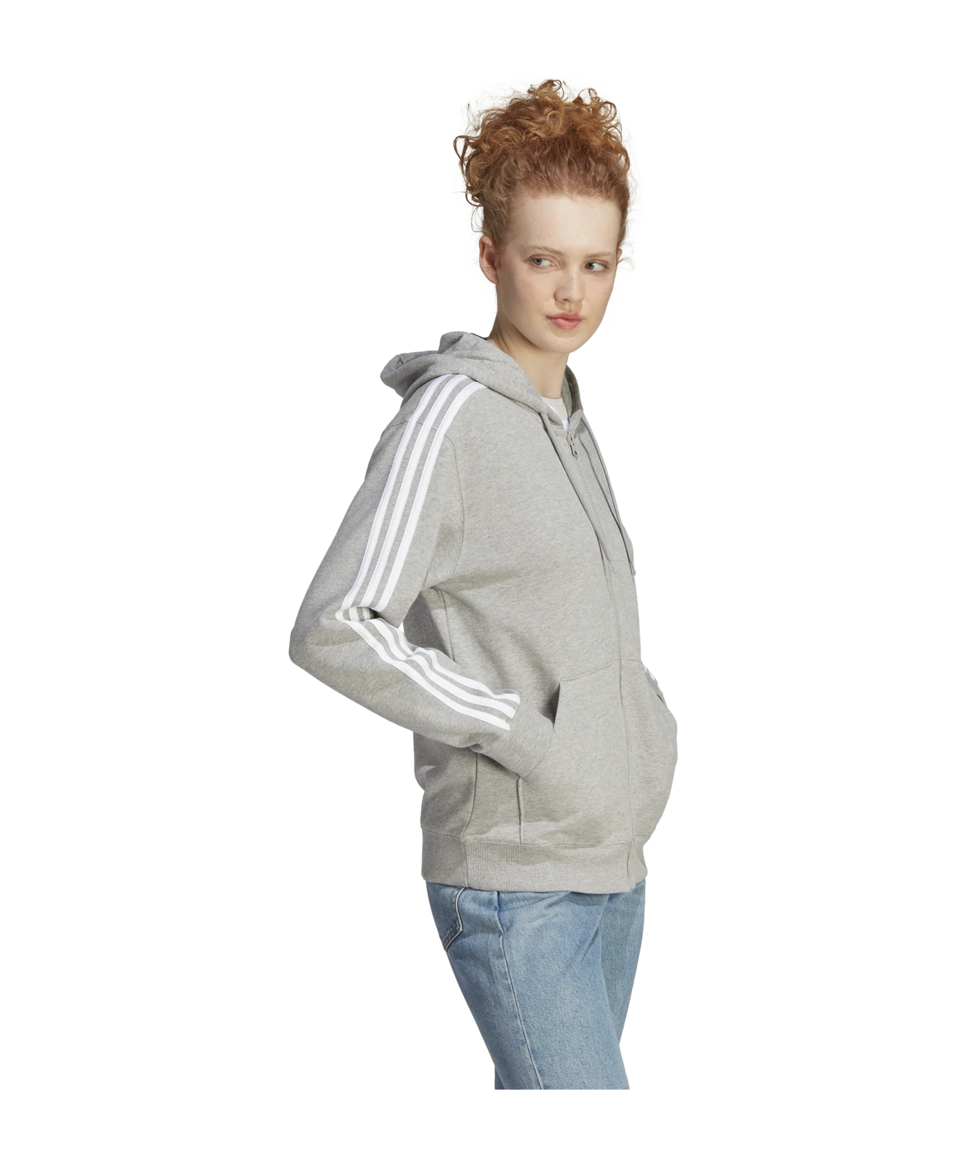 adidas Essentials FT Jacke Damen Grau