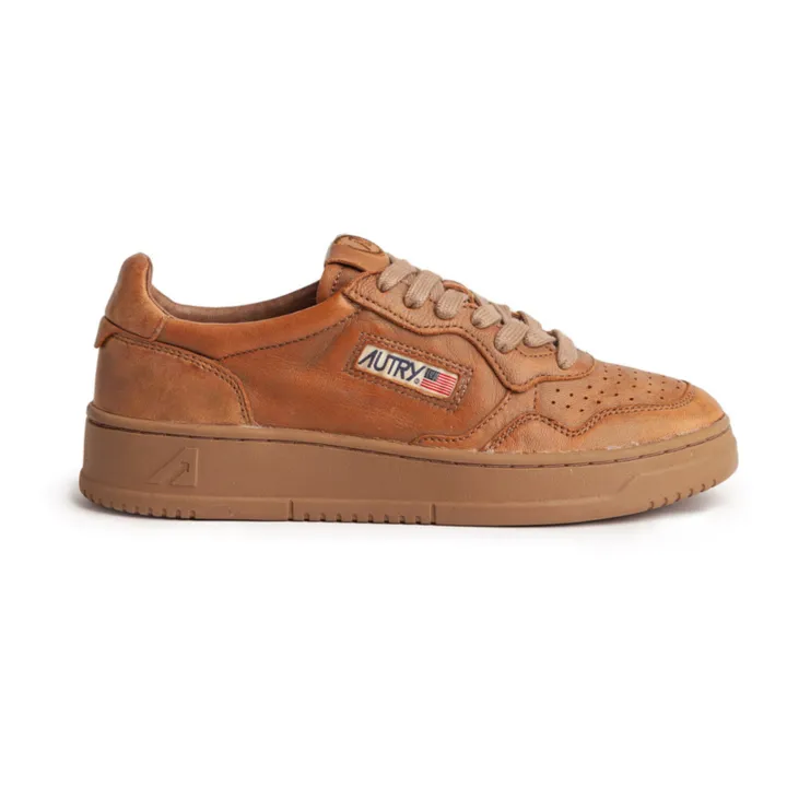 Autry Baskets Medalist Low Cuir de Chèvre | Tabac