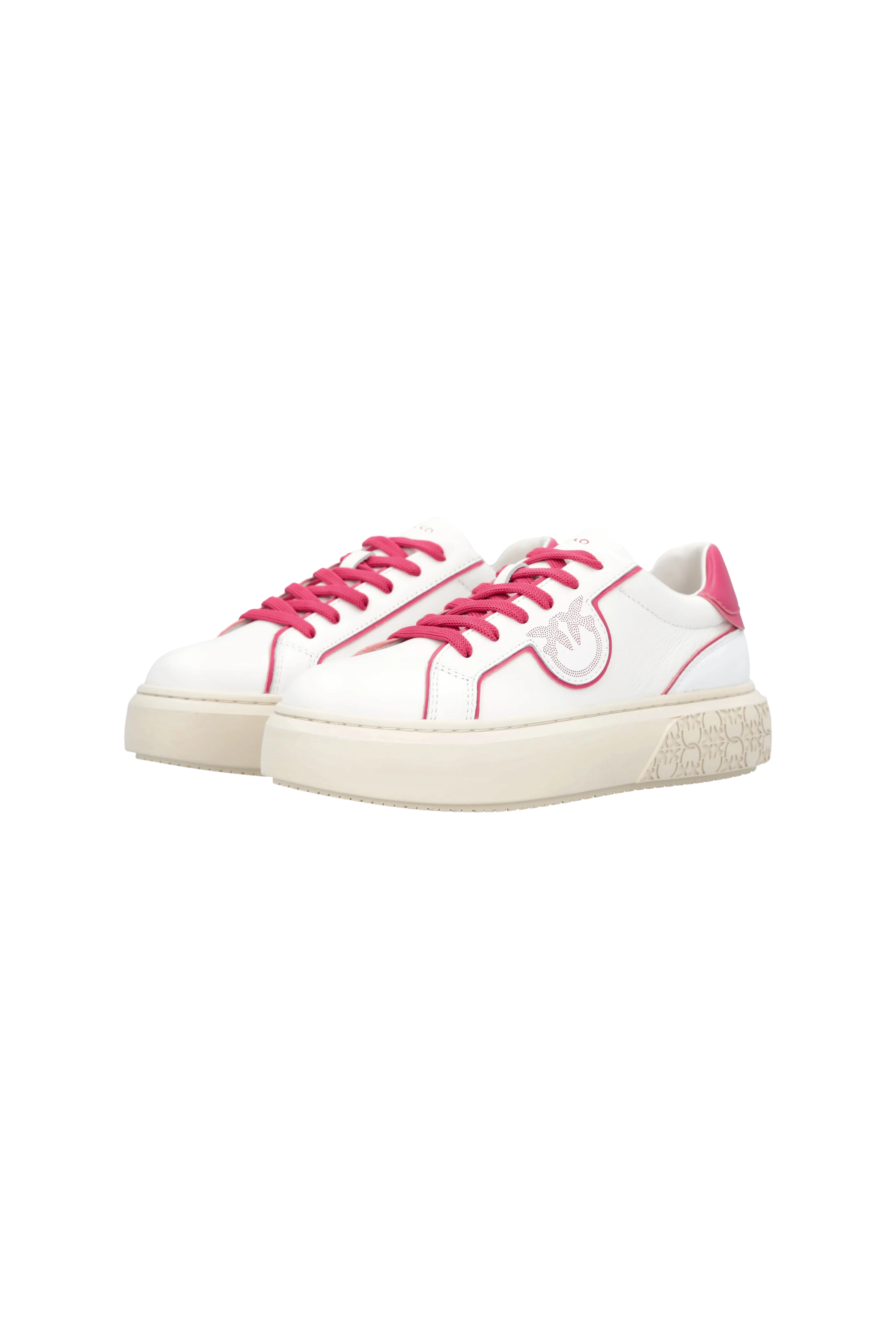 LOVE - Sneakers à plateforme en cuir bicolores | Rose