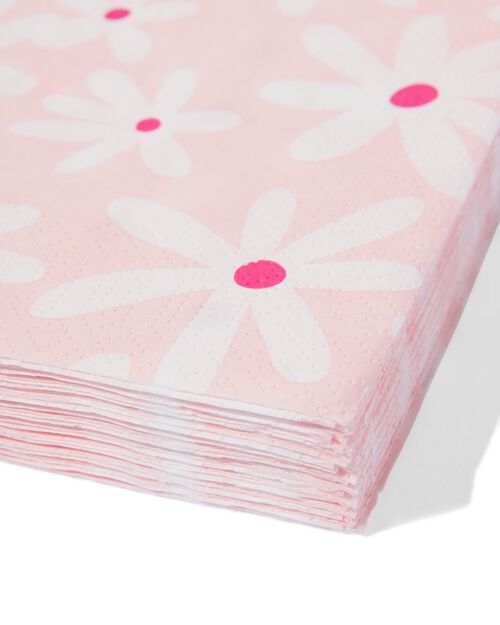 serviettes fleurs 33x33 cm - lot de 20