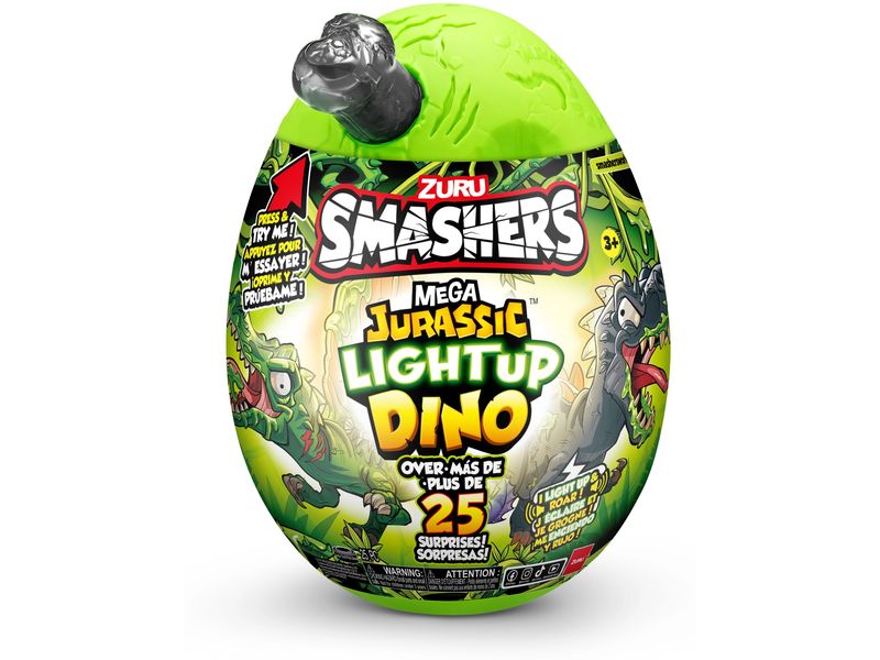 Zuru Sammelfigur Smashers Mega Jurassic Light up Dino assor Spielzeugfigur