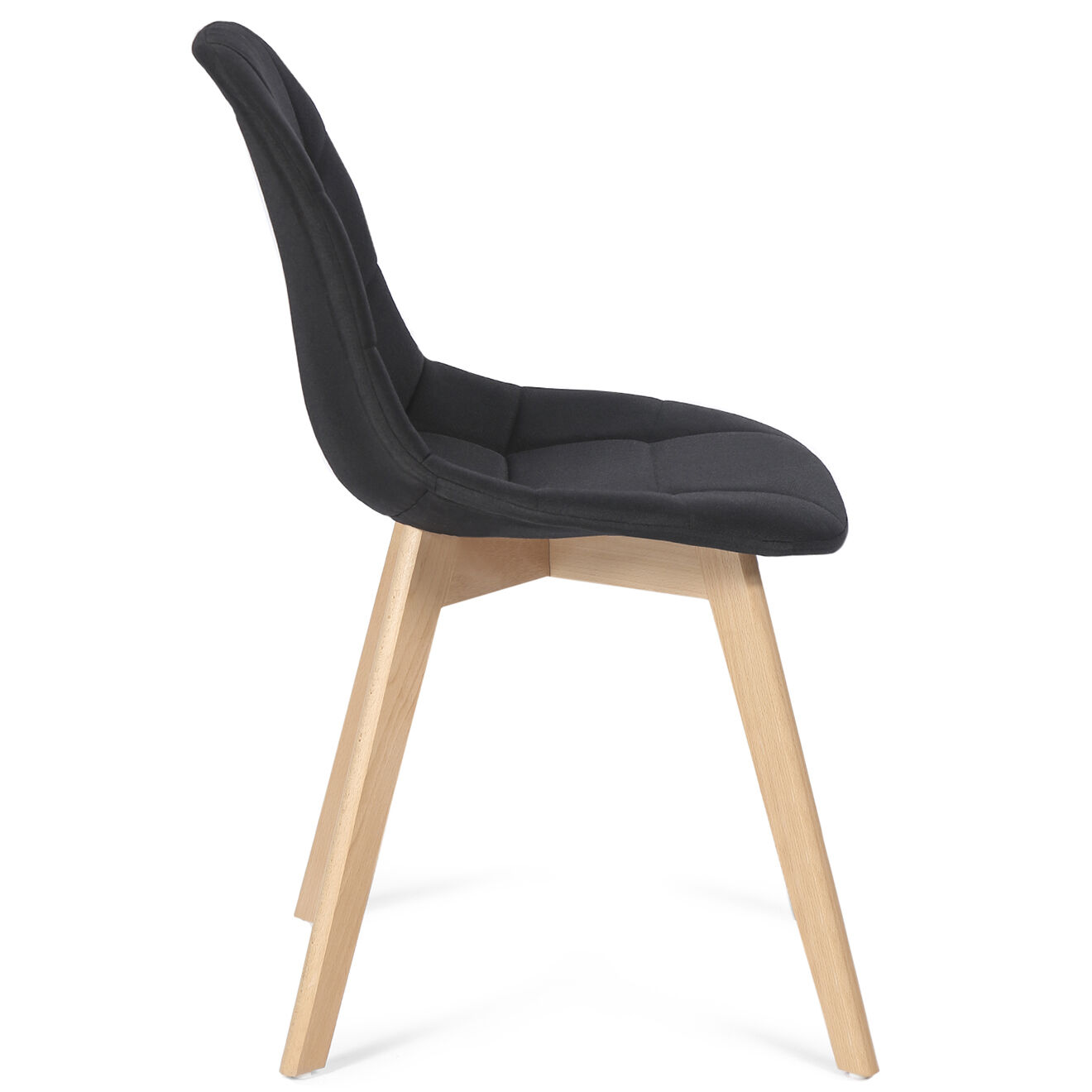 Idomya 2 Chaises Gabriella noires - 46.5x50x88.5 cm