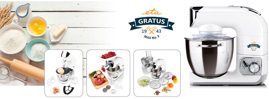 eta Küchenmaschine »ETA002890061« 1200 Watt mit Metall-Gehäuse, mit viel Zubehör