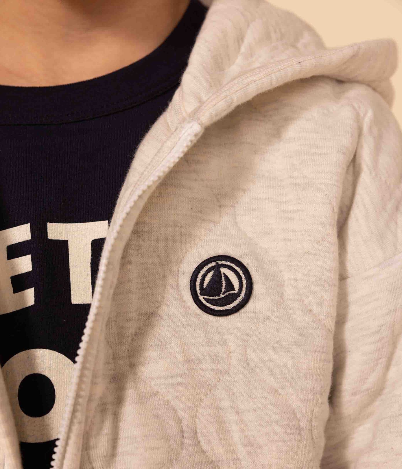 Sweatshirt zippé à capuche en tubique matelassé enfant fille / garçon